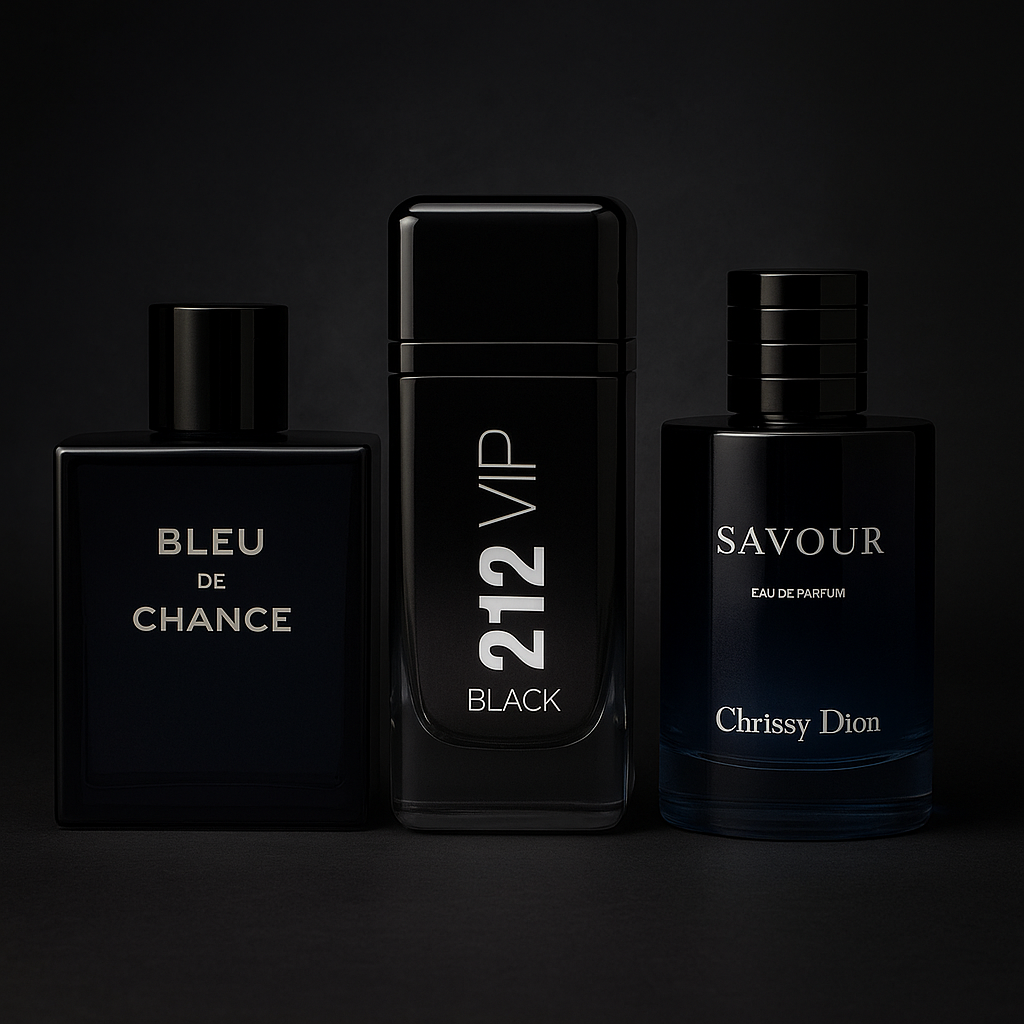 COMBO DE PERFUMES X3 BLEU DE CHANCE / 212 VIP BLACK PARTY MEN / SAVOUR