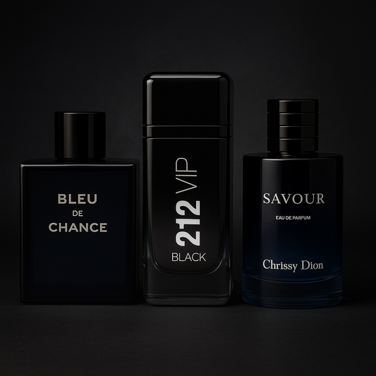 COMBO DE PERFUMES X3 BLEU DE CHANCE / 212 VIP BLACK PARTY MEN / SAVOUR